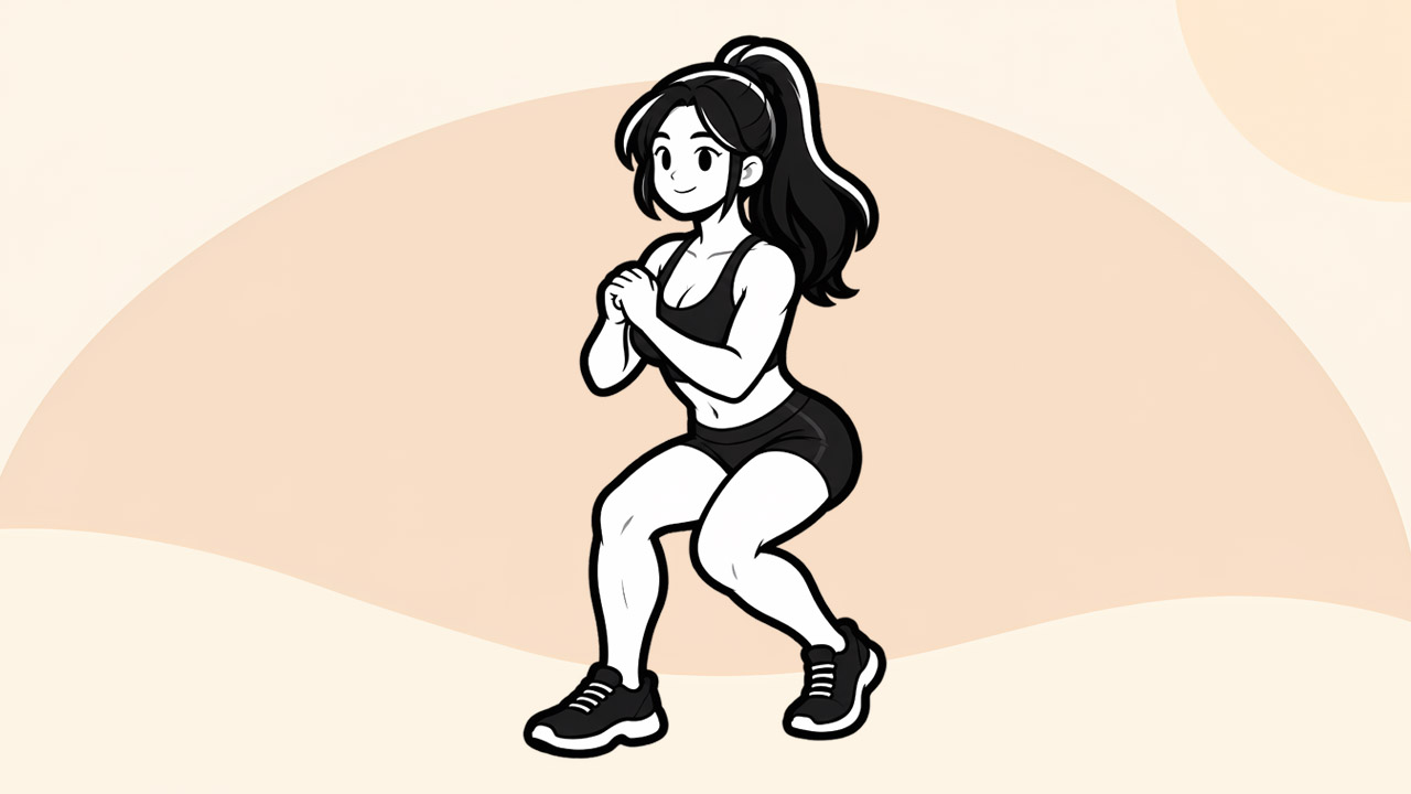 Workout illustration for the bone and joint health theme