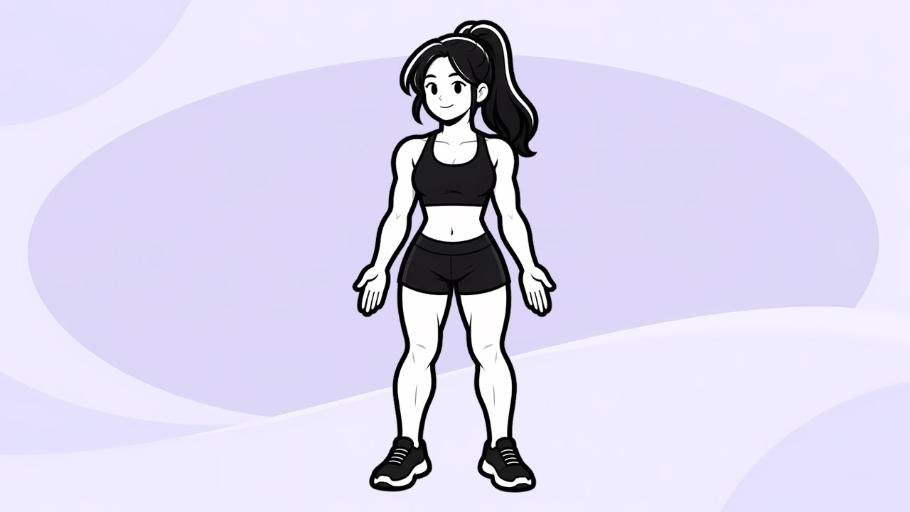 Standing yoga pose illustration