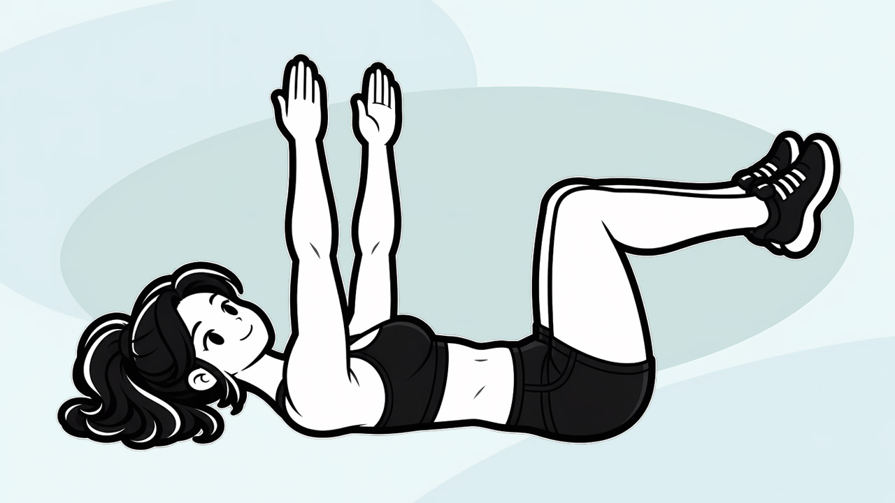 Pilates trunk-control illustration